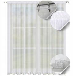 NOW-ART Sima, cirkóniás függönyök, készre varrt, 250x400 cm, függöny flitteres voile anyagból, fehér függönyök (184 - 250x400)