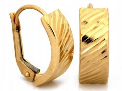 Lovrin Női fülbevaló angol kapcsos arany 585 klasszikus lemezkék 1.72g