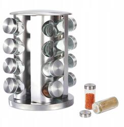 Allbag Forgó Fűszertartó Fűszerállvány Szervező 16 Fűszertartó Üveggel (PRZYPRAWY008)