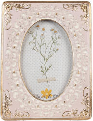 Clayre & Eef Rama foto de masa, perete polirasina aurie roz 15x2x20 cm, 10x15 cm (2F1146)