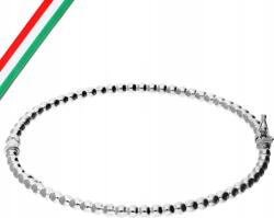 Lovrin 925-ös ezüst karkötő, elemes, golyókkal, modern, divatos