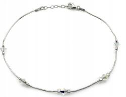 Lovrin 925-ös ezüst bokalánc fehér cirkónia kövekkel, r27-es modell