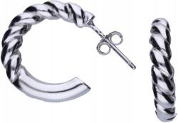 Lovrin Ezüst fülbevaló 925-ös tűzős karika 6, 16g divatos minta elegáns ajándék (Lovrin 46510)