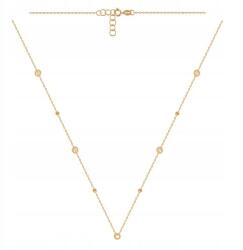 Lovrin Divatos, 585-ös arany nyaklánc horgony mintával, átfűzött golyócskákkal (61142773)