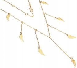 Lovrin Arany nyaklánc 585 áttört szárnyú medállal, divatos celebritás stílus, 14 karátos, s (Lovrin 43838)