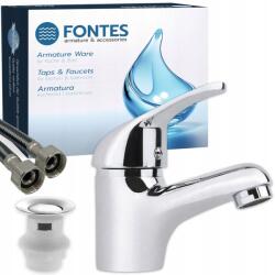 Álló Mosdó Csaptelep Mosogató Csaptelep Króm Alacsony Fix Dugó (PF610002)