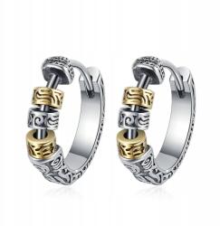  925-ös ezüst fülbevaló Kígyó, Vipera, Gótikus, Rock, Punk, Bohém arany színű Ajándék (d453)