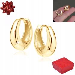 Aranyozott női fülbevaló, arany bevonatú ékszer nőknek, ajándék, acél