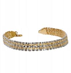 Lovrin Arany női karkötő, széles, klasszikus stílusú, 585-ös (14 karátos), masszív, 11, 48g ajándéknak is kiváló (Lovrin 63606)