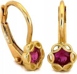 Lovrin Arany fülbevaló kislányoknak 585 rózsaszín csillaggal, angol kapcsos, 14K, divatos (50751424)