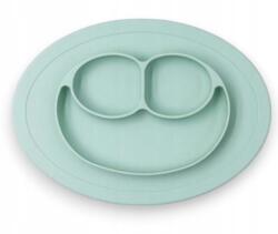 MilaSuu Szilikon étkezési tanulószőnyeg Blw Tányér rekeszekkel Pasztell Menta (#C444Z2)