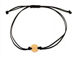 Lovrin Arany karkötő 585-ös finomságú, kerek, cirkónia köves lemezzel, finom, ajándéknak, divatos (LOVRIN 64718)