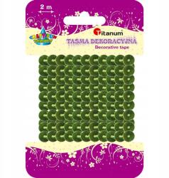  Dekorációs Szalag Flitterekkel Zöld 2M Titanum (5907437694930)