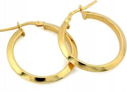 Lovrin Női ezüst fülbevaló 925 aranyozott karika klasszikus ajándék divatos minta