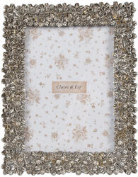 Clayre & Eef Rama foto masa, perete polirasina argintie 18x2x23 cm, 13x18 cm (2F1183)