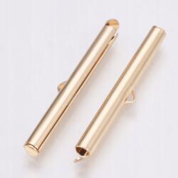  Beszúrós végek/ arany, sárgaréz 10db 40mm (01358)
