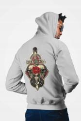  D&b Unisex Hoodie ZIPZN00014 Rock And Roll Világosszürke-Méret 2XL