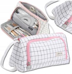  Tollasdoboz, rekeszes, kockás 3az1ben Nagy, kihajtható iskolatáska/neszeszer gyerekeknek (wielofunkcyjny PIÓRNIK SZKOŁA saszetka)