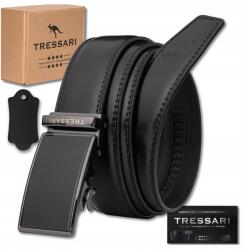 Tressari Elegáns öv automata csattal 100% valódi bőr Tressari (Klasyczny czarny pasek automat elegancki męsk)
