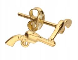 Lovrin Arany fülbevaló 585 finom revolver pisztoly 0, 7 mm-es tűvel, divatos 14 karátos minta (Lovrin 74054)