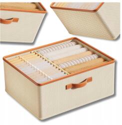 Rendszerező doboz fiókba, szekrénybe, ruhákhoz, betét szekrényekhez, elválasztóval (Organizer do szuflady na ubrania pudełko)