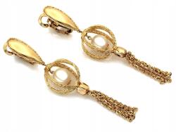 Lovrin Exkluzív 585-ös arany fülbevaló gyönggyel, áttört gömbben, angol kapcsos (Lovrin)