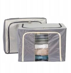  Tárolódoboz Ruhákhoz, 72 L, 2 Darabos Szett, Szürke (BOX2XGRAY)
