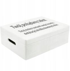 Creative Deco Gravírozott doboz születésnapi ajándék saját szöveggel uv nyomtatás 40x30x14cm (JANCDSD140CUSTOMWISHTEXTBOXFBM-W)