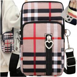 EdiBazzar Postás Táska, városi, telefon, pénztárca, 2in1, kockás (Miejska Torebka Na Telefon w Kratę)