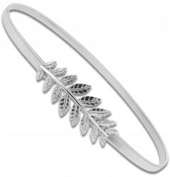 EdiBazzar Rugós Kígyó derékpánt Öv Ezüst Női Levelek Ruhalevél (H7)