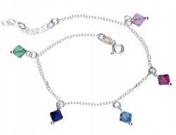 Lovrin Ezüst 925 karkötő színes cirkónia kövekkel, divatos mintával és függővel Női (Lovrin 50699)