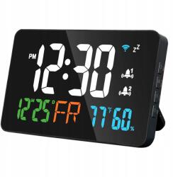 LCD Időjárásállomás Hőmérő Higrométer Óra Tuya WiFi (750749984627)