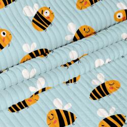 DreamRoots Kék Méhsejt Bordázott (Sztruks) Dekorációs Anyag Gyerekeknek 1m x 140cm (5906792695804)