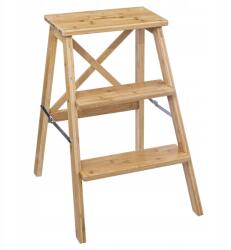 Atmosphera Összecsukható Bambusz Létra Alacsony 3 szintes 63, 5 cm (186149)