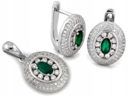 Lovrin 925-ös ezüst szett cirkónia köves fülbevalóval és medállal, 6, 68g ajándéknak is kiváló (Lovrin)