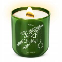 Allbag Illatos Szójagyertya Üvegben Fenyőfa Illatú Gyertya Ajándék Karácsonyfára (ŚWIECA006 Allbag)