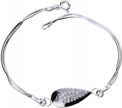 Lovrin Ezüst karkötő 925 dupla lánc cirkónia kövekkel és divatos medálokkal (Lovrin 50499)