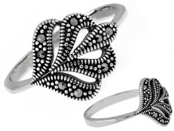 Lovrin Női divatos gyűrű 925-ös ezüstből, markazitokkal, anyukáknak, 22-es méret (44239377)