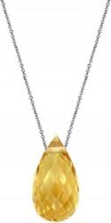 Lovrin 925-ös ezüst női nyaklánc, anker lánccal, citrin könnycsepp medállal, ajándéknak is kiváló (Jubiler Lovrin)