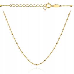 Lovrin Arany nyaklánc 585-ös finomságú, gyémántcsiszolású golyókkal, 47+3cm, 2.48g (58717545)