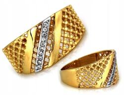 Lovrin Arany gyűrű 585 széles áttört mintával és cirkóniákkal 585 14k 3.48g 18-as méret (43795154)