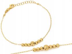 Lovrin 925-ös sterling ezüst, aranyozott karkötő golyókkal, 20-as méret, 1, 60g, ajándéknak is kiváló (60373321)