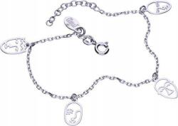 Lovrin Ezüst karkötő 925 áttört arcokkal 2, 13g, divatos mintával és charmokkal (Lovrin 52535)