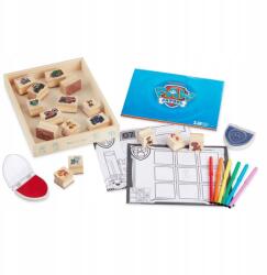 Melissa & Doug Mancs Őrjárat Fa Készlet Bélyegzők, Tökéletes Ajándéknak (33264)