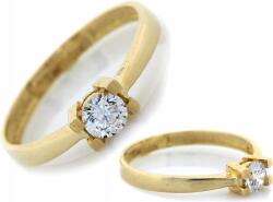 Lovrin Arany gyűrű 585 egyedi cirkónia kövekkel, klasszikus stílus, r13 méret, ajándéknak is kiváló, 14 karátos