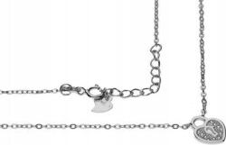 Lovrin Ezüst női nyaklánc 925 szív alakú lakattal, cirkónia kövekkel, elegáns, divatos mintával (Lovrin 54007)