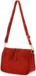 Beltimore Bőr postás táska női velúr láda (B64red)