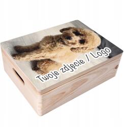 Creative Deco Gravírozott doboz fényképes logóval születésnapi ajándék uv nyomtatás 40x30x14cm (JANCDSD140CUSTOMIMAGEBOXFBM)