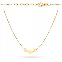 Lovrin Arany nyaklánc 585 14k áttört szív virág kör 0.98g ajándékba divatos (58719119)