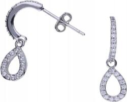 Lovrin Ezüst 925 fülbevaló cirkónia köves könnycsepp formában, stekkeres, 1, 37g, divatos minta ajándékba (Lovrin 46497)